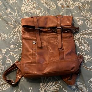 Leather backpack